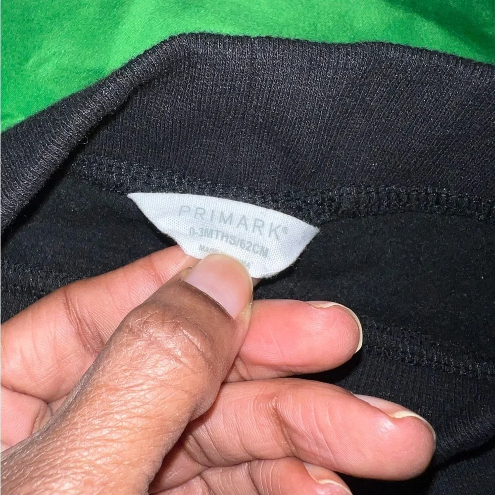 Primark Kids Black Joggers 0-3 Months